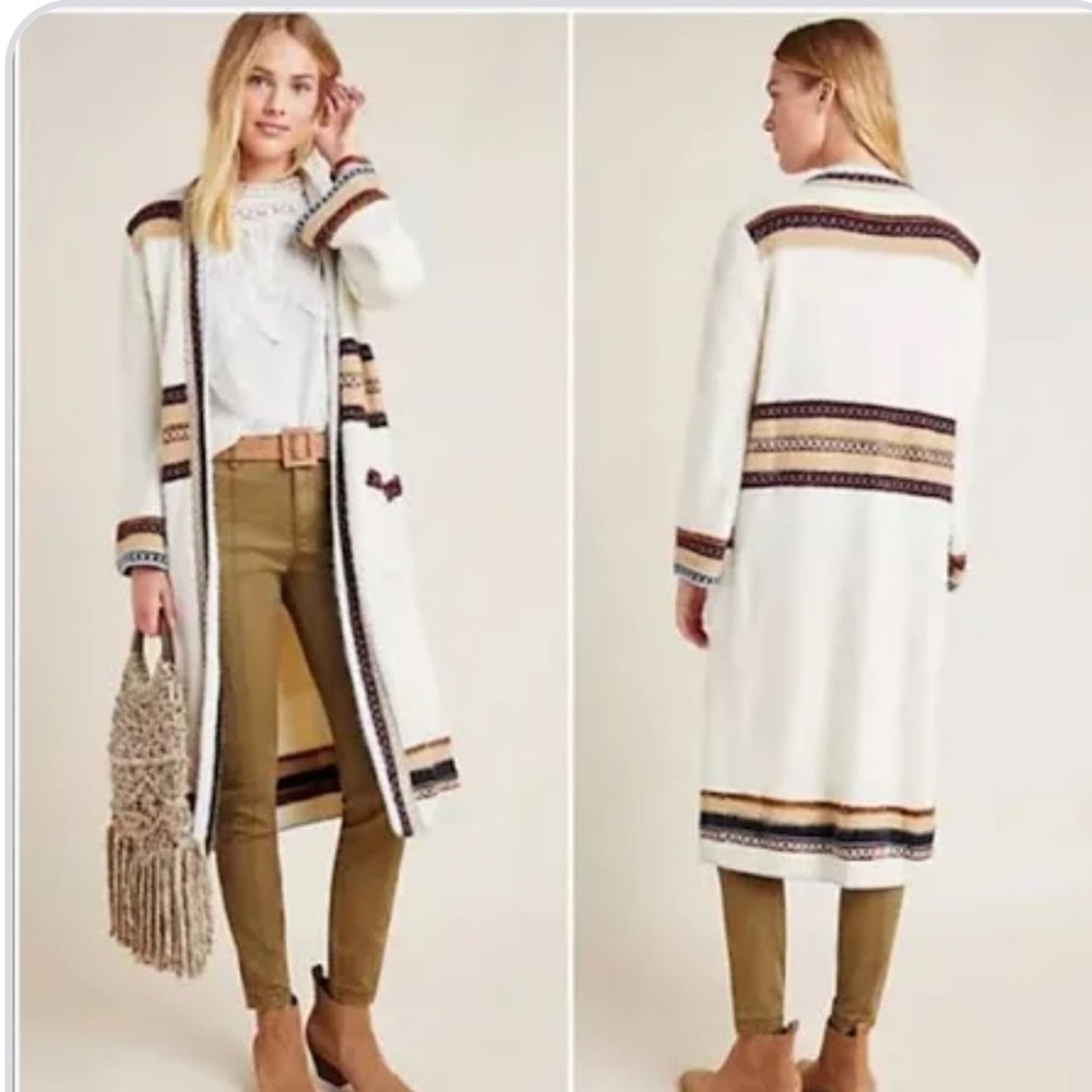 Anthropologie long open cardigan by Do Everything in Love